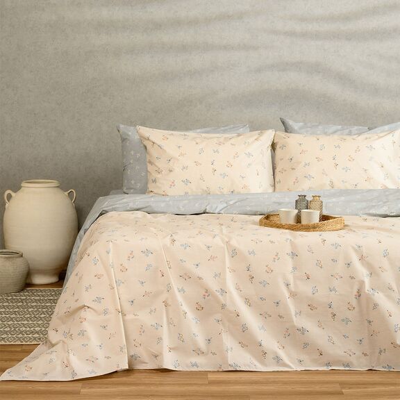 Παπλωματοθηκη Μονη Amour Blue/beige Ultra Line (165x245)