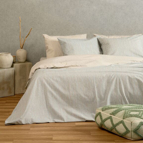 Παπλωματοθηκη Υπερδιπλη Nika Light Blue Casual Line (225x245)