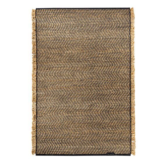 Χαλί Zigk Zagk Black 140x200 guy Laroche  50% Jute - 50% Cotton