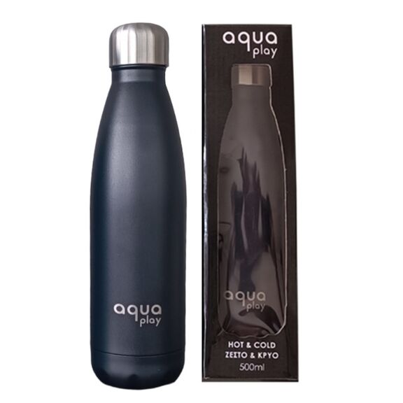 Μπουκάλι Θερμός 500 ml Aquaplay Μαύρο