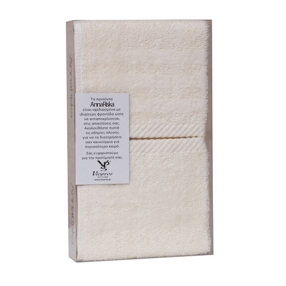 Σετ 3 Πετσέτες Χεριών 30x50 Συσκευασία Δώρου spa 3 Ivory