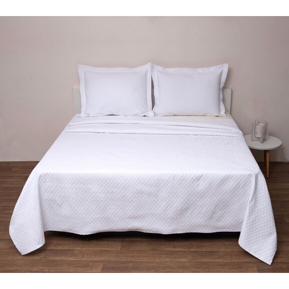 Κουβέρτα Polycotton Υπέρδιπλη 230x270 Δήλος Λευκό