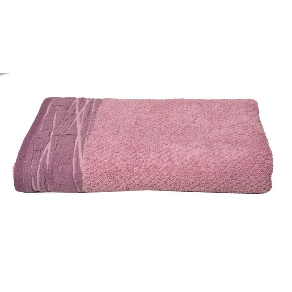 Πετσέτα 70x140 Nefeli με Κεντητό Λογότυπο 3 Lilac Pink