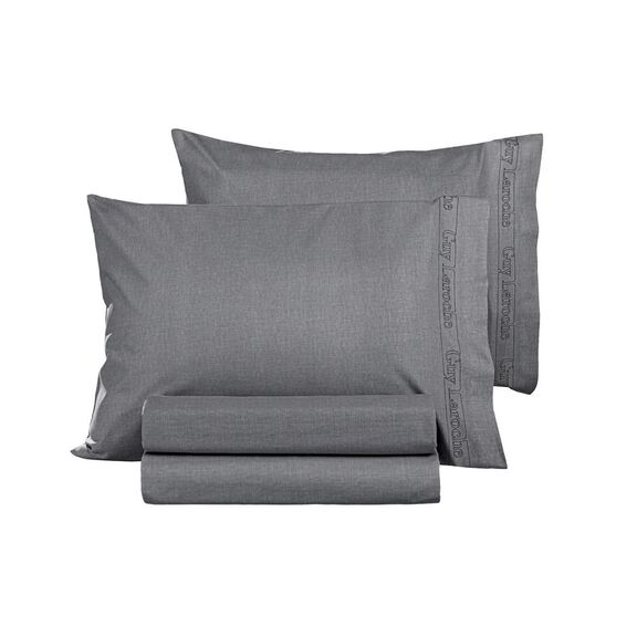Ζεύγος Μαξιλαροθήκες Color Plus Anthracite 50x70 guy Laroche  100% Cotton Percale