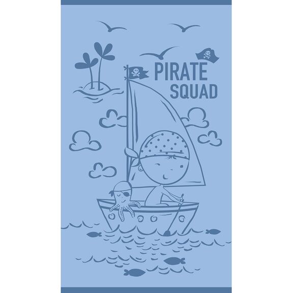 Παιδικη Πετσετα Θαλασσης Pirate Squad Blue (70χ120)