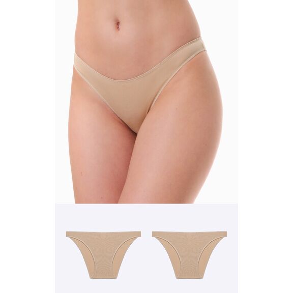Minerva Γυναικείο Χαμηλόμεσο Σλιπ rio invisible 2 τμχ fimelle tencel™ xl Μπεζ 81321-5-03