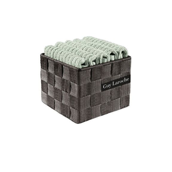 Κουτάκι με Λαβέτες Βαμβακερές Σετ 5τμχ. 30x30cm guy laroche be my guest mint