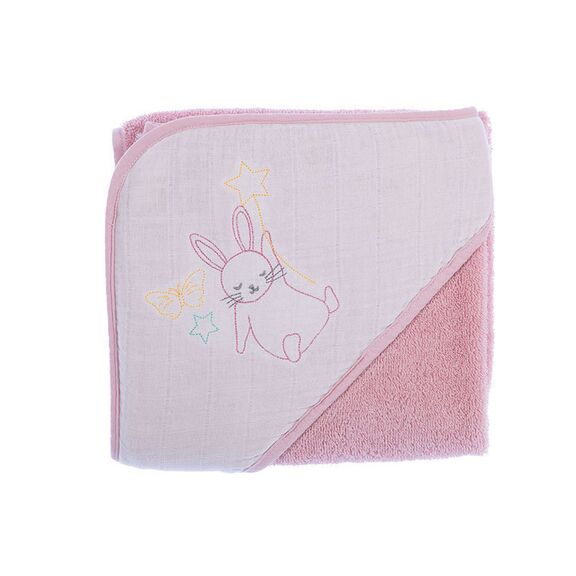 Βρεφική Κάπα 75x75 nef-nef fly love pink 100% Βαμβάκι
