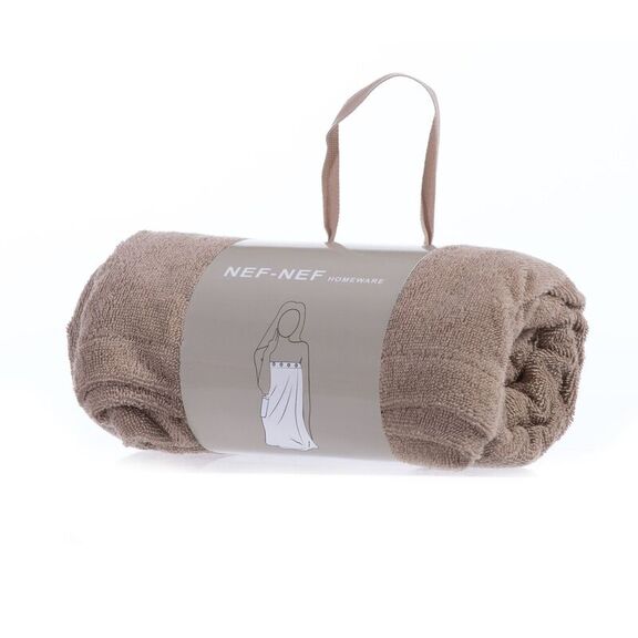 Πετσέτα Παρεό Σώματος 80x146 nef-nef homeware sandy mocca 100% Βαμβάκι