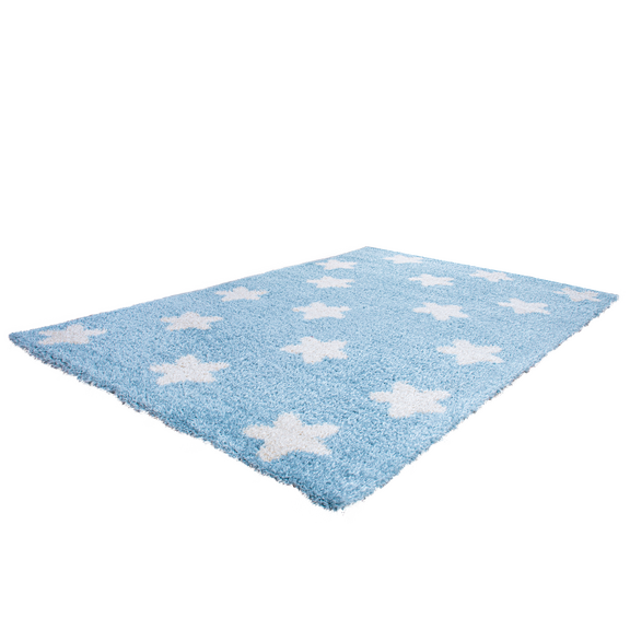 Shaggy Παιδικό Χαλί Cocoon 8391/30 Γαλάζιο με Αστεράκια - 3x4 Colore Colori