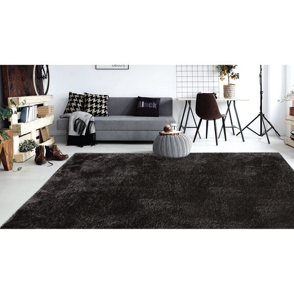 Χαλί Shaggy Ανθρακί Monti 7053/900 - Ροτοντα  1,60x1,60 Colore Colori