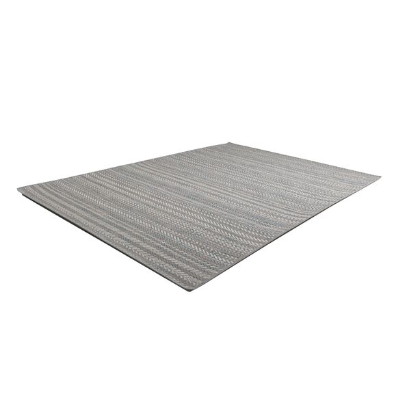 Ψάθινο Χαλί Breeze 187/13 Γκρι Μπέζ Πετρόλ Ρίγες - 2,10x3,10 Colore Colori